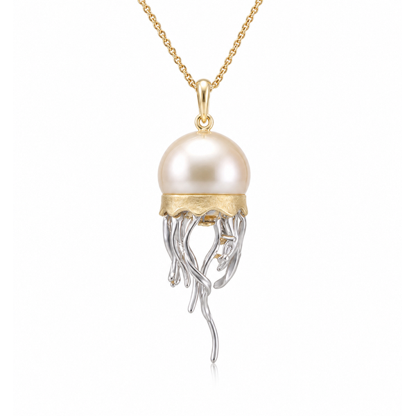 Denny Wong Two Tone Fresh Water Pearl Jelly Fish Pendant Blue Marlin Jewelry, Inc. Islamorada, FL
