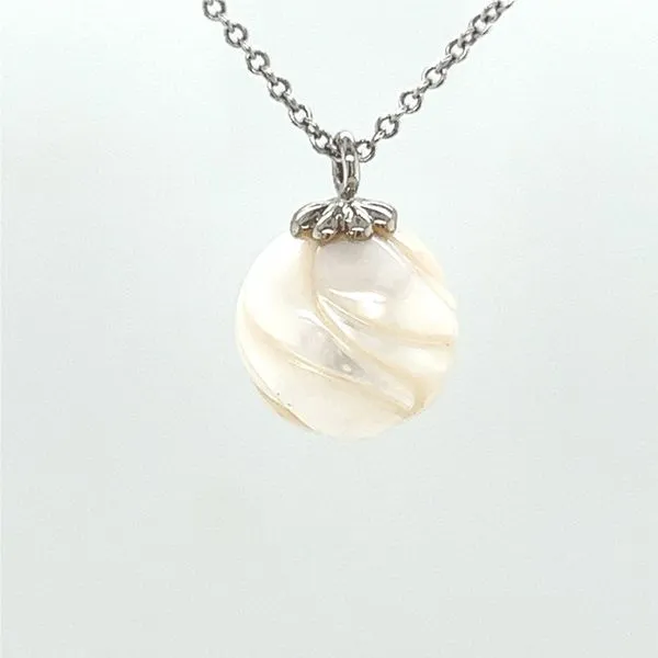 Galatea Carved Fresh Water Pearl Pendant/ Necklace Blue Marlin Jewelry, Inc. Islamorada, FL