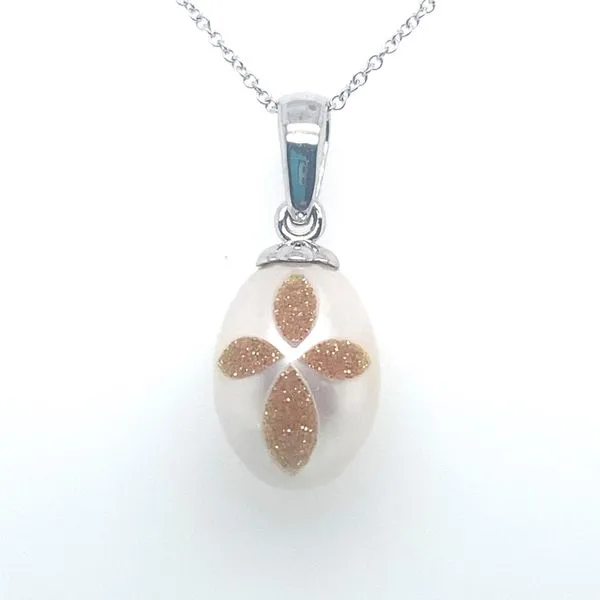 Galatea Bible in a Pearl Cross Necklace Blue Marlin Jewelry, Inc. Islamorada, FL