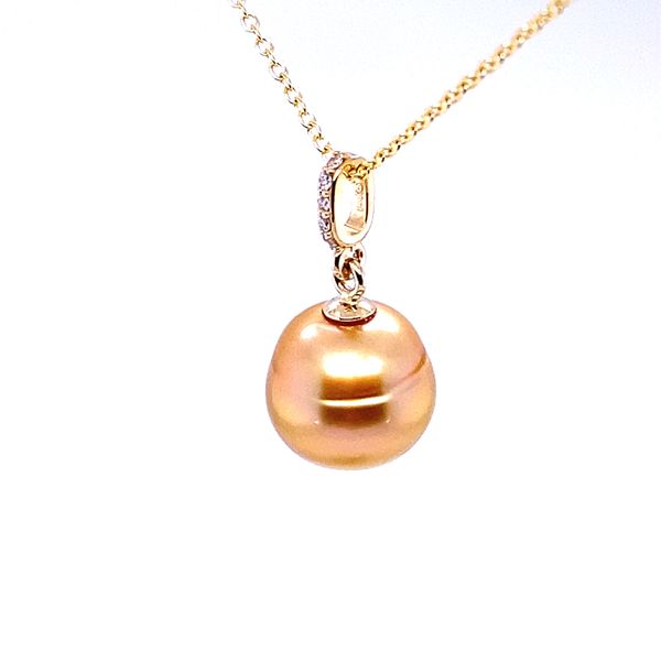 Blue Marlin Signature Pearl Golden South Sea Pendant/Necklace with Diamonds Blue Marlin Jewelry, Inc. Islamorada, FL