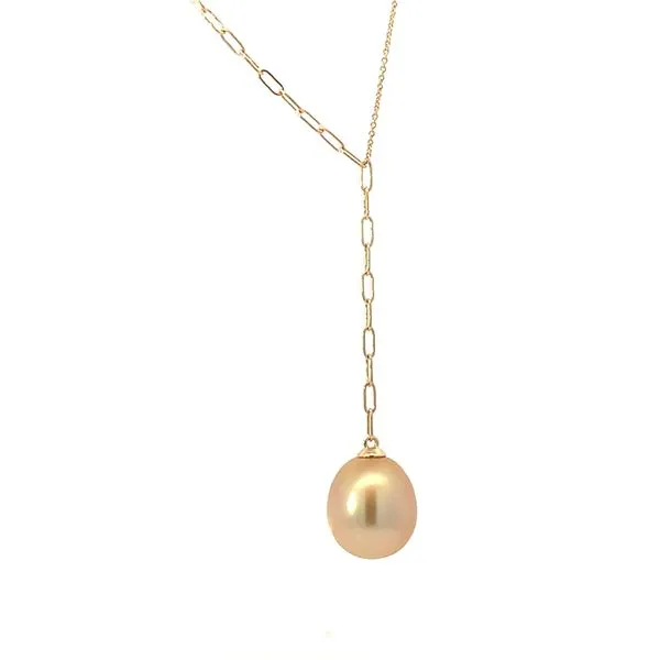 18K Golden South Sea Pearl Drop Necklace Blue Marlin Jewelry, Inc. Islamorada, FL