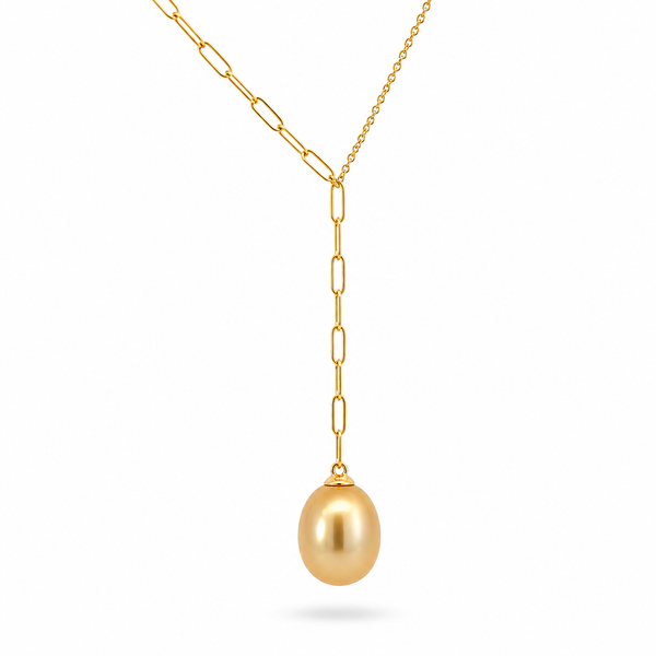 Paperlink 18K Yellow Gold Gold South Sea Pearl Necklace Blue Marlin Jewelry, Inc. Islamorada, FL