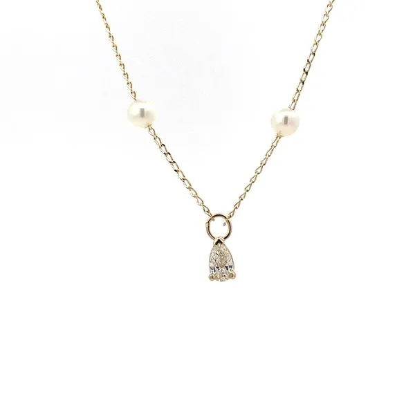 14K Diamond Akoya Pearl Necklace Blue Marlin Jewelry, Inc. Islamorada, FL