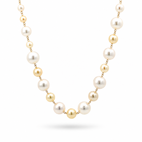 14K Yellow Gold Akoya Pearl Necklace Blue Marlin Jewelry, Inc. Islamorada, FL