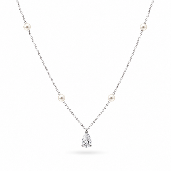 14KW Akoya Necklace with Diamond Weight Blue Marlin Jewelry, Inc. Islamorada, FL
