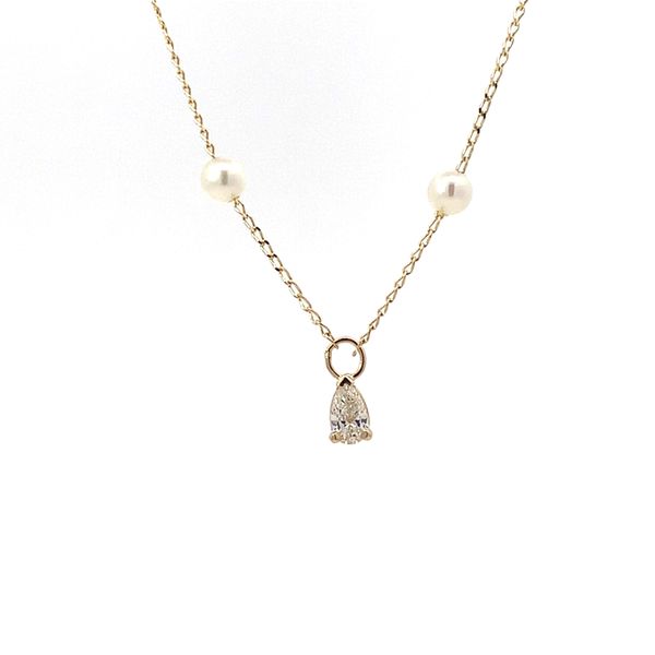 14K Diamond Akoya Pearl Necklace Blue Marlin Jewelry, Inc. Islamorada, FL