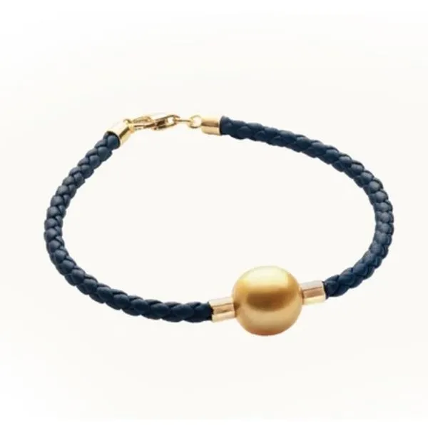 Jewelmer Golden South Sea Pearl of Hope Leather Bracelet Blue Marlin Jewelry, Inc. Islamorada, FL