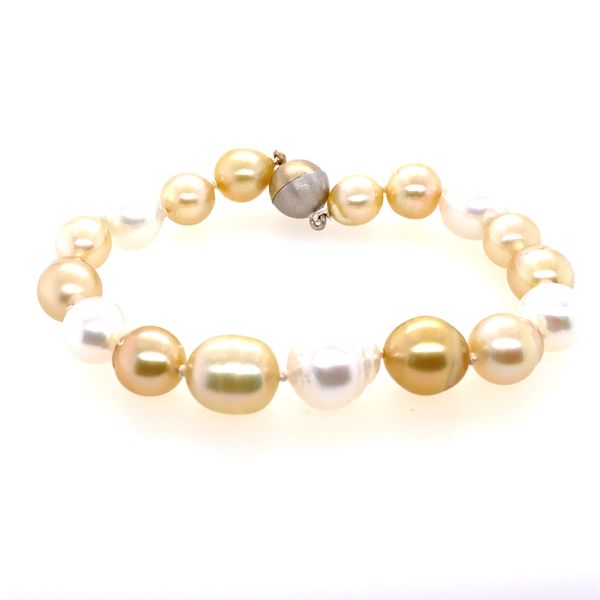 Baggins White and Golden South Sea Pearl Bracelet Image 2 Blue Marlin Jewelry, Inc. Islamorada, FL