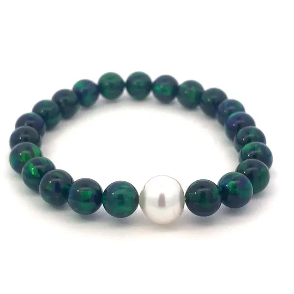 Sythetic Black Opal w/South Sea Pearl Bracelet Blue Marlin Jewelry, Inc. Islamorada, FL