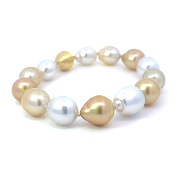 Gold and White South Sea Pearl Bracelet Blue Marlin Jewelry, Inc. Islamorada, FL