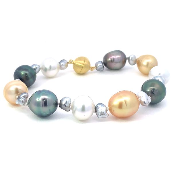Tahitian and Golden South Sea Pearl Bracelet W/ Keshi Pearls Blue Marlin Jewelry, Inc. Islamorada, FL