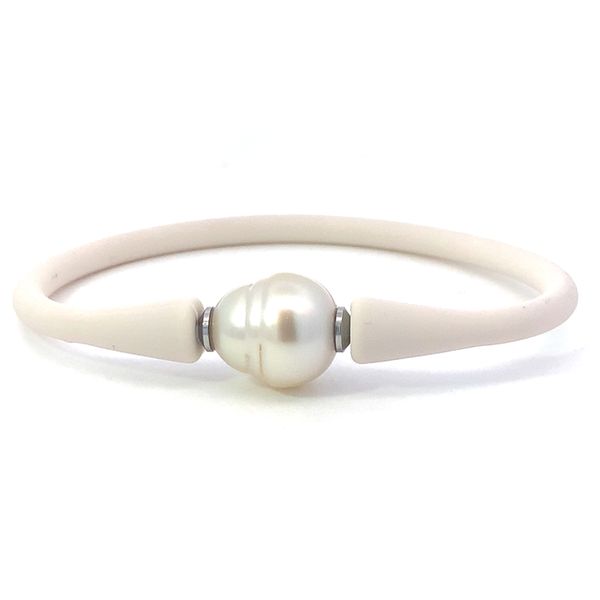 White South Sea Pearl White Silicone Bracelet Blue Marlin Jewelry, Inc. Islamorada, FL