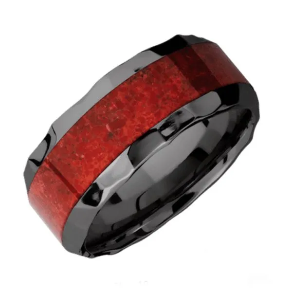 Lashbrook Men's Coral Inlay Wedding Band Blue Marlin Jewelry, Inc. Islamorada, FL