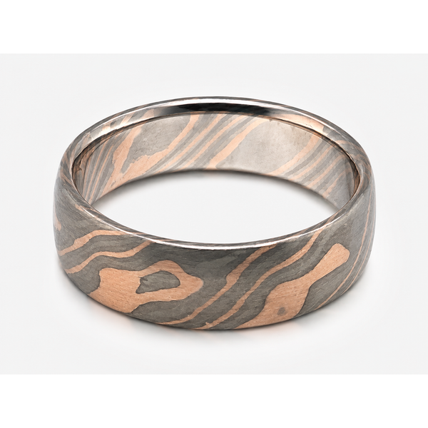Chris Ploof Designs Mokume Poplar Pattern Wedding Band/ Ring Blue Marlin Jewelry, Inc. Islamorada, FL