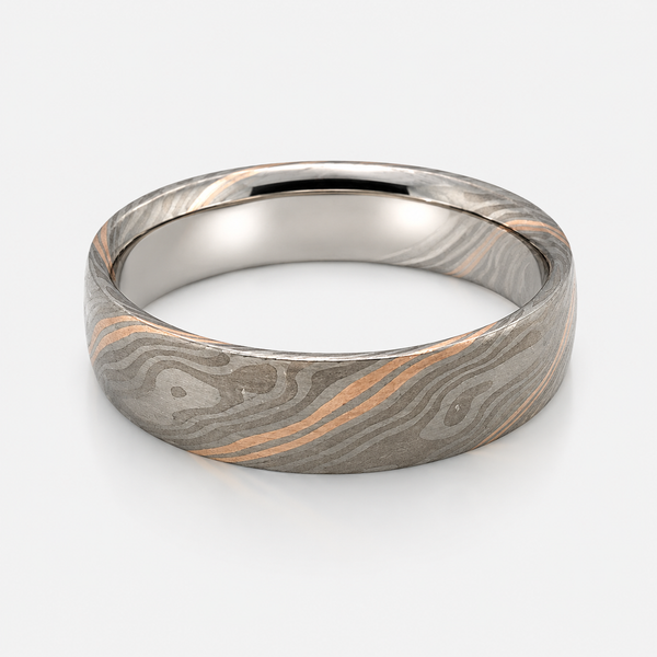 Chris Ploof Designs Beech Mokume Wedding Band/Ring Blue Marlin Jewelry, Inc. Islamorada, FL