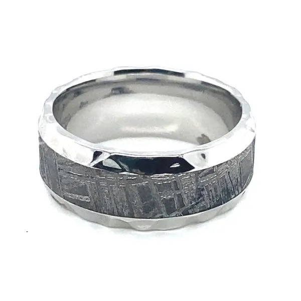 Lashbrook Men's Colbalt Chrome Wedding Band with Meteorite Blue Marlin Jewelry, Inc. Islamorada, FL