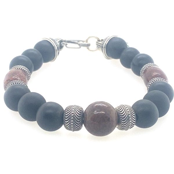 William Henry Dinosaur Bone Bead Men's Bracelet Blue Marlin Jewelry, Inc. Islamorada, FL