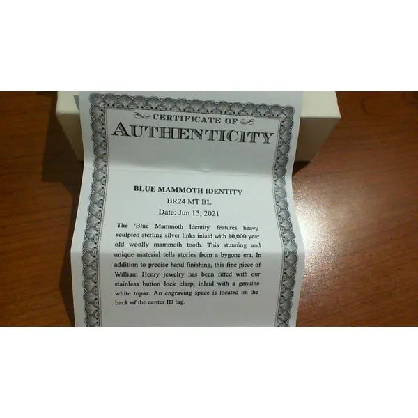 William Henry Mammoth Tooth Fossil Men's Bracelet Image 2 Blue Marlin Jewelry, Inc. Islamorada, FL