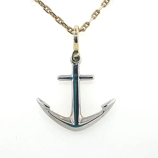 Sterling Silver and Gold Anchor Pendant Blue Marlin Jewelry, Inc. Islamorada, FL