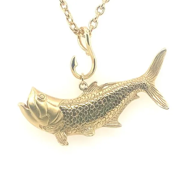 Steven Douglas Tarpon with Hook Bail Fish Pendant Blue Marlin Jewelry, Inc. Islamorada, FL