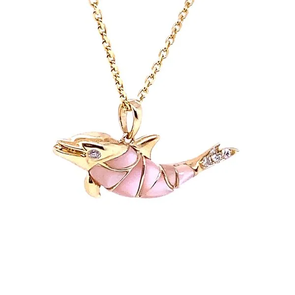 Mother of Pearl Dolphin Pendant Image 2 Blue Marlin Jewelry, Inc. Islamorada, FL