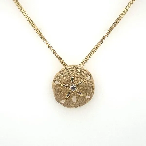 Steven Douglas Sand Dollar Slide/Pendant with Diamond Blue Marlin Jewelry, Inc. Islamorada, FL