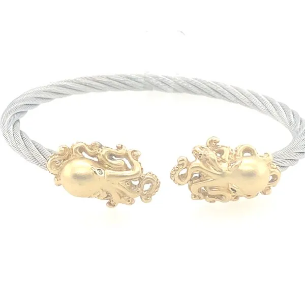 Steven Douglas Octopus Cable Cuff Bracelet with Diamond Blue Marlin Jewelry, Inc. Islamorada, FL