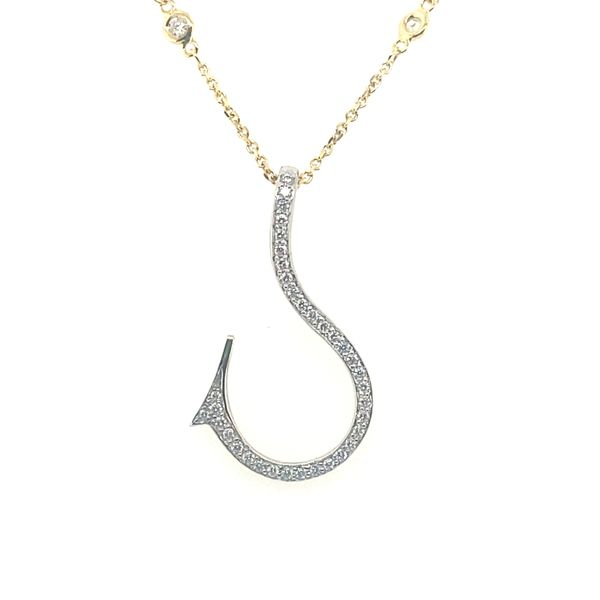 Steven Douglas Fish Hook Pendant with Diamonds Blue Marlin Jewelry, Inc. Islamorada, FL