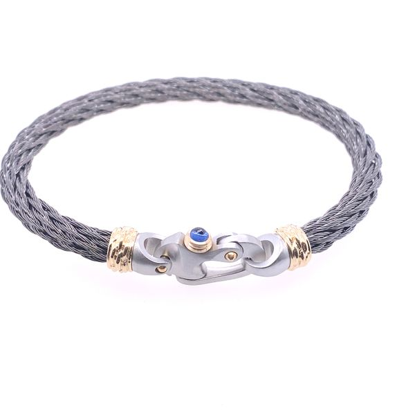 Guy Beard Men's Cable Bracelet With Mariner's Clasp Blue Marlin Jewelry, Inc. Islamorada, FL