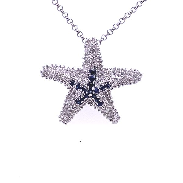 Denny Wong Starfish Pendant with Blue Sapphires Blue Marlin Jewelry, Inc. Islamorada, FL
