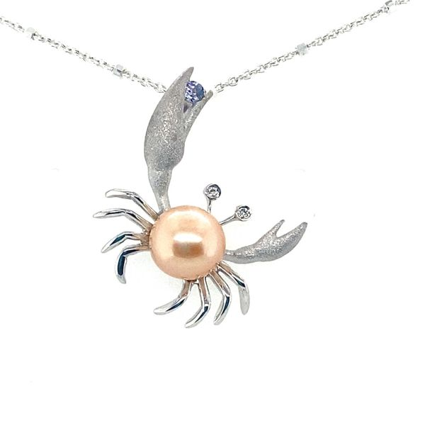 Denny Wong Fresh Water Pearl Crab Pendant with Tanzanite and Diamonds Blue Marlin Jewelry, Inc. Islamorada, FL