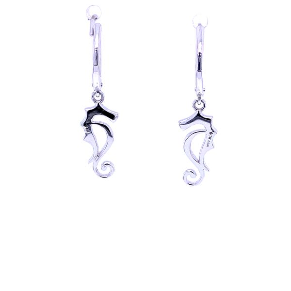 Diamond Seahorse Earrings Image 3 Blue Marlin Jewelry, Inc. Islamorada, FL