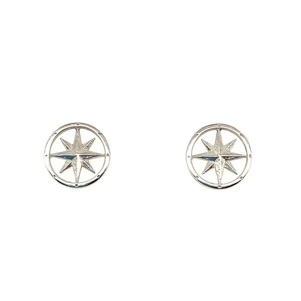 Compass Rose Stud Earrings Blue Marlin Jewelry, Inc. Islamorada, FL