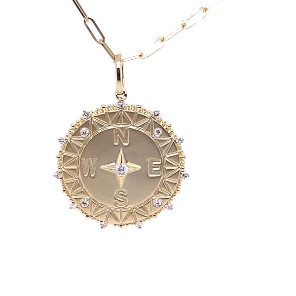 Dilamani Diamond Compass Pendant Necklace Blue Marlin Jewelry, Inc. Islamorada, FL