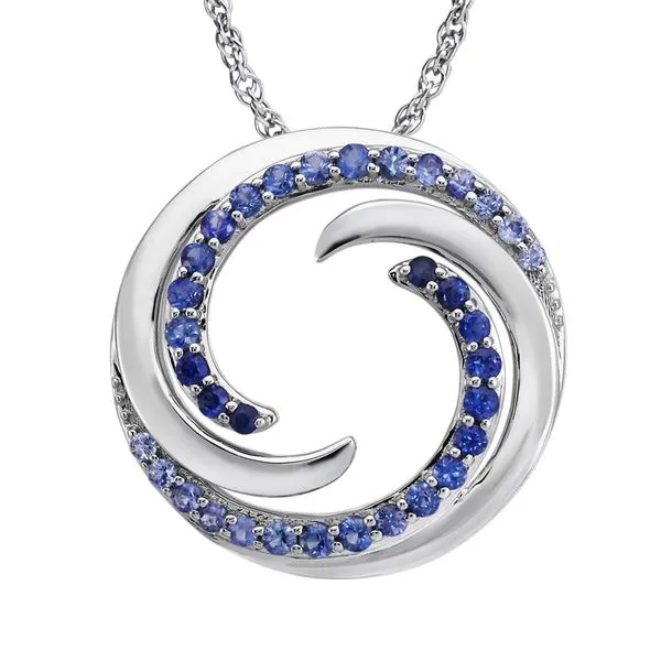 Parle Sapphire Wave Pendant Blue Marlin Jewelry, Inc. Islamorada, FL