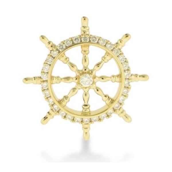 Ships Wheel Pendant  with Diamonds Blue Marlin Jewelry, Inc. Islamorada, FL