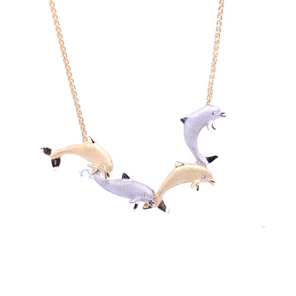 Denny Wong Open Sea Dolphin Necklace with Diamonds Blue Marlin Jewelry, Inc. Islamorada, FL