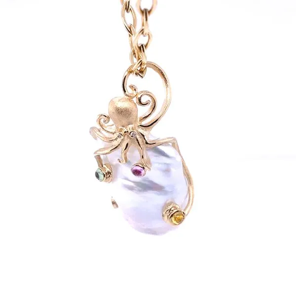 Denny Wong Fresh Water Pearl Octopus Pendant with Diamond Blue Marlin Jewelry, Inc. Islamorada, FL