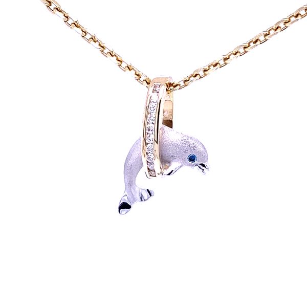 Denny Wong Small Dolphin Hoop Pendant Blue Marlin Jewelry, Inc. Islamorada, FL