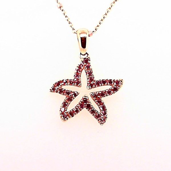 Denny Wong  Pink Sapphire Starfish/Sea Star Pendant with Diamonds Blue Marlin Jewelry, Inc. Islamorada, FL