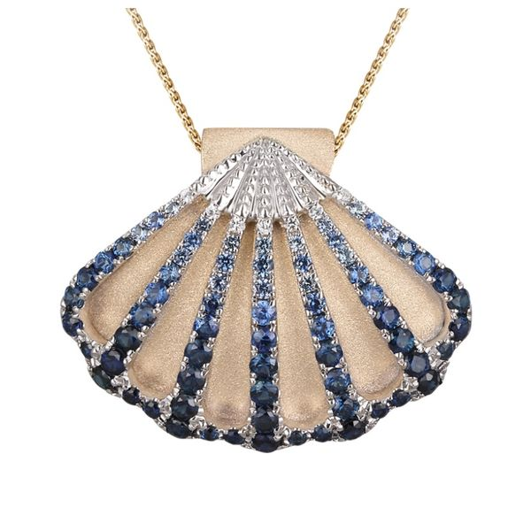 Denny Wong Blue Sapphire Shell Pendant Blue Marlin Jewelry, Inc. Islamorada, FL