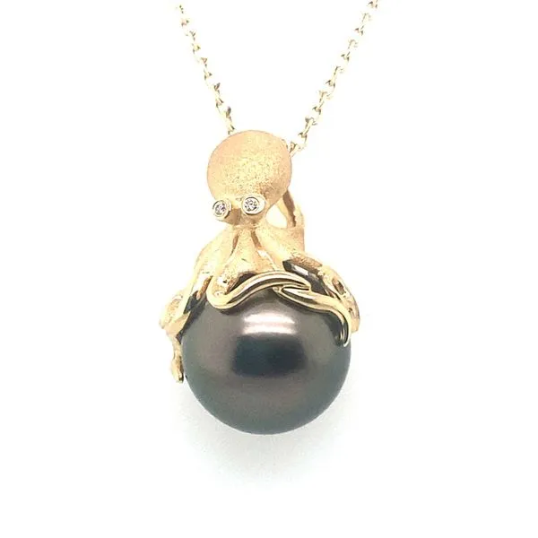 Denny Wong Tahitian Pearl Octopus Pendant with Diamonds Blue Marlin Jewelry, Inc. Islamorada, FL