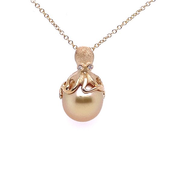 Denny Wong Golden South Sea Pearl Octopus Pendant with Diamonds Blue Marlin Jewelry, Inc. Islamorada, FL
