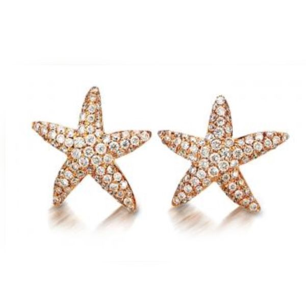 Cherie Dori Micro Pave Diamond Starfish Earrings Blue Marlin Jewelry, Inc. Islamorada, FL