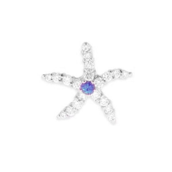 Diamond & Blue Sapphire Starfish Pendant Blue Marlin Jewelry, Inc. Islamorada, FL