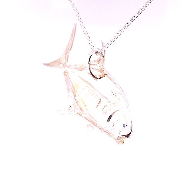 Silver Permit Fish Pendant Image 3 Blue Marlin Jewelry, Inc. Islamorada, FL