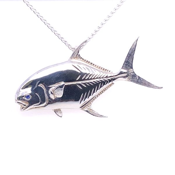 Silver Permit Fish Pendant Blue Marlin Jewelry, Inc. Islamorada, FL