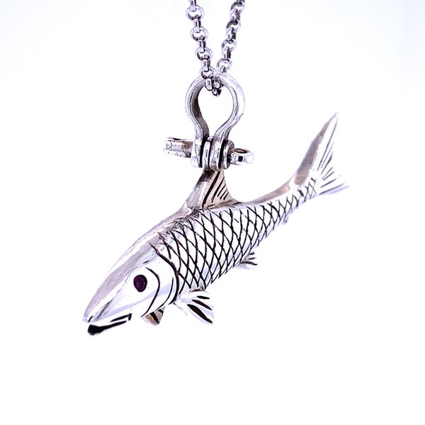 Silver Bonefish Pendant Image 4 Blue Marlin Jewelry, Inc. Islamorada, FL
