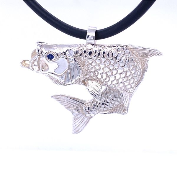 Silver Tarpon Fish Pendant Blue Marlin Jewelry, Inc. Islamorada, FL