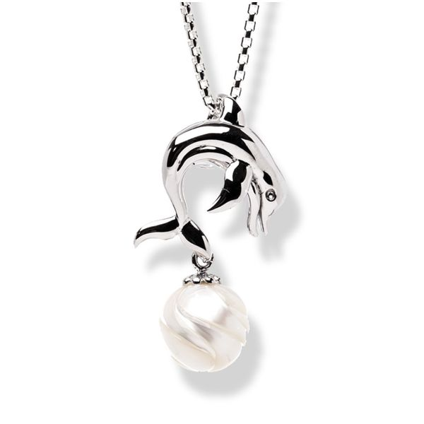 Galatea  Carved Freshwater Pearl Dolphin Pendant/Necklace Blue Marlin Jewelry, Inc. Islamorada, FL